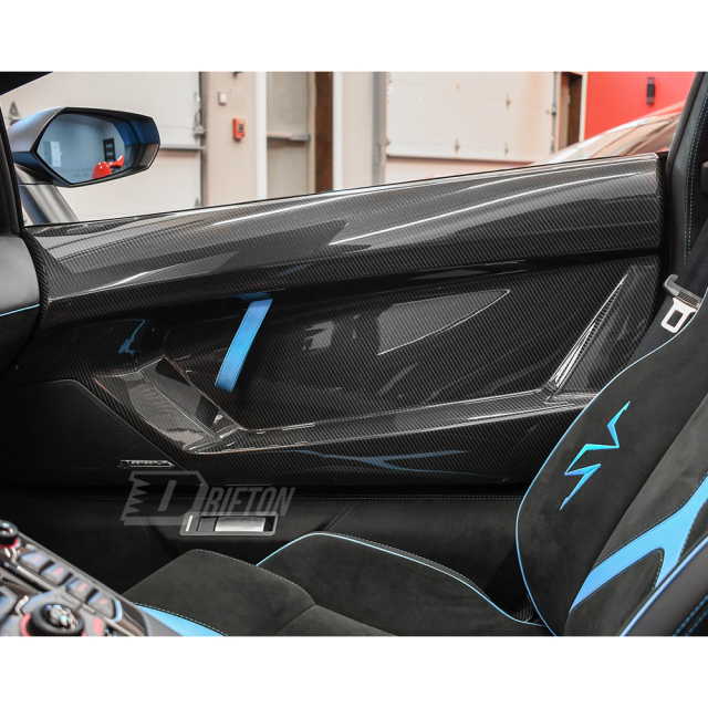 SVJ Style Dry Carbon Fiber Interiors Kits Door Panels For Lamborghini Aventador & S  LP700 LP740 2011-2021