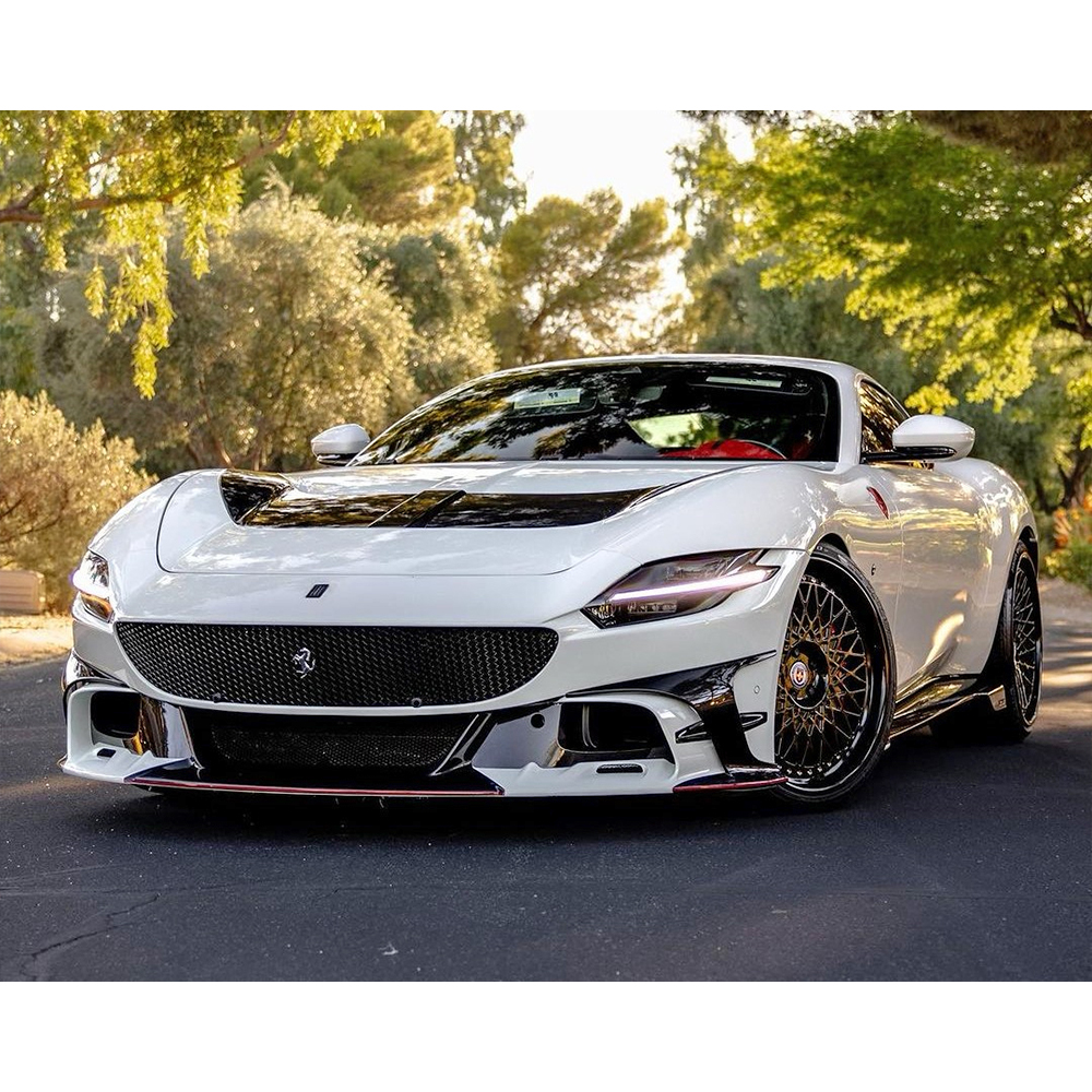 Mansory Style Partial Exposed Dry Carbon Fiber Conversion Bodykits For Ferrari Roma 2020-2025