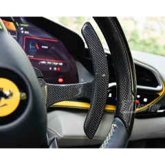 Dry Carbon Fiber Interiors Kits Steering Wheel Gear Shift Paddle For Ferrari 296 GTB & GTS 2021-2025