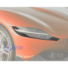 Mansory Style Dry Carbon Fiber Front Bumper Headlights Trim For Ferrari Roma 2020-2025