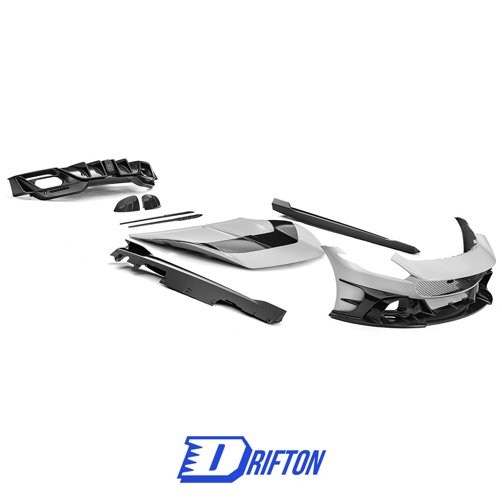 Mansory Style Partial Exposed Dry Carbon Fiber Conversion Body kits For Ferrari Roma 2020-2025