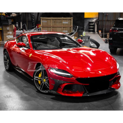 Mansory Style Partial Exposed Dry Carbon Fiber Front Bumper For Ferrari Roma 2020-2025