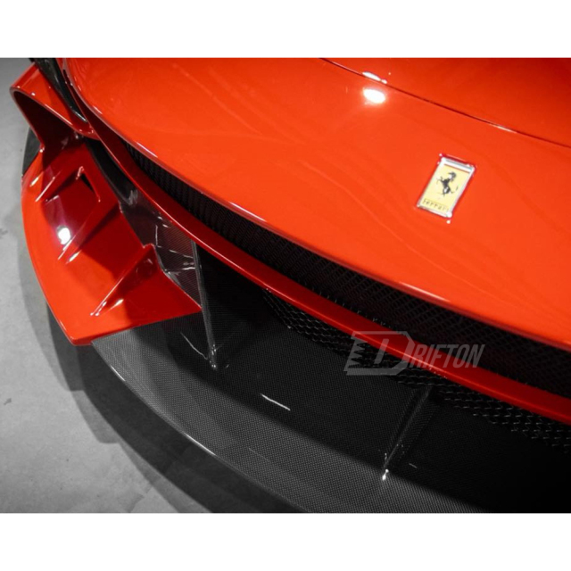 Mansory Style Partial Exposed Dry Carbon Fiber Front Bumper For Ferrari Roma 2020-2025