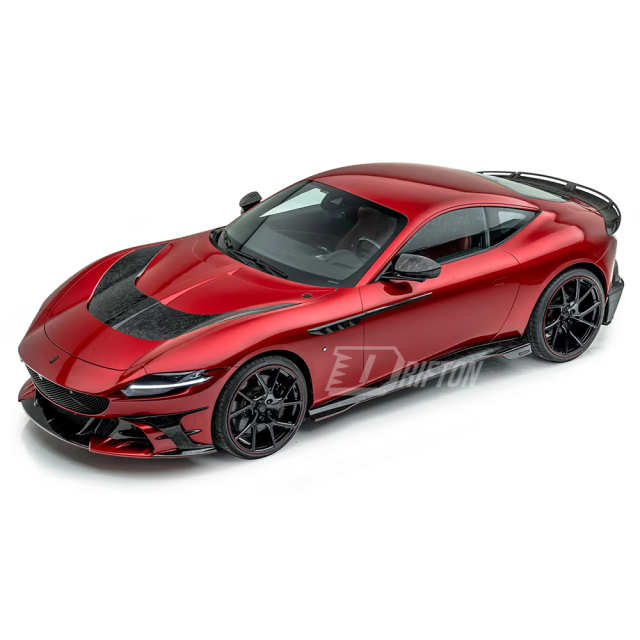 Mansory Style Partial Exposed Dry Carbon Fiber Hood Bonnet For Ferrari Roma 2020-2025