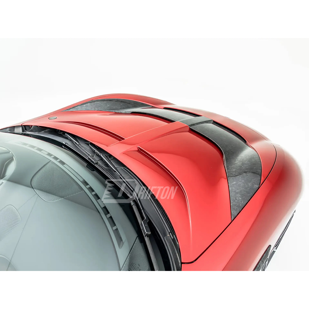 Mansory Style Partial Exposed Dry Carbon Fiber Hood Bonnet For Ferrari Roma 2020-2025