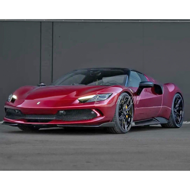Novitec Style Dry Carbon Fiber Front Splitters Lip For Ferrari 296 GTB & GTS 2021-2025