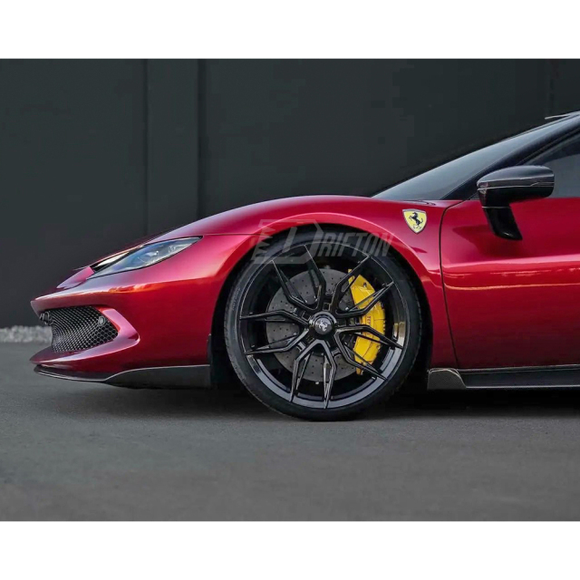 Novitec Style Dry Carbon Fiber Front Splitters Lip For Ferrari 296 GTB & GTS 2021-2025