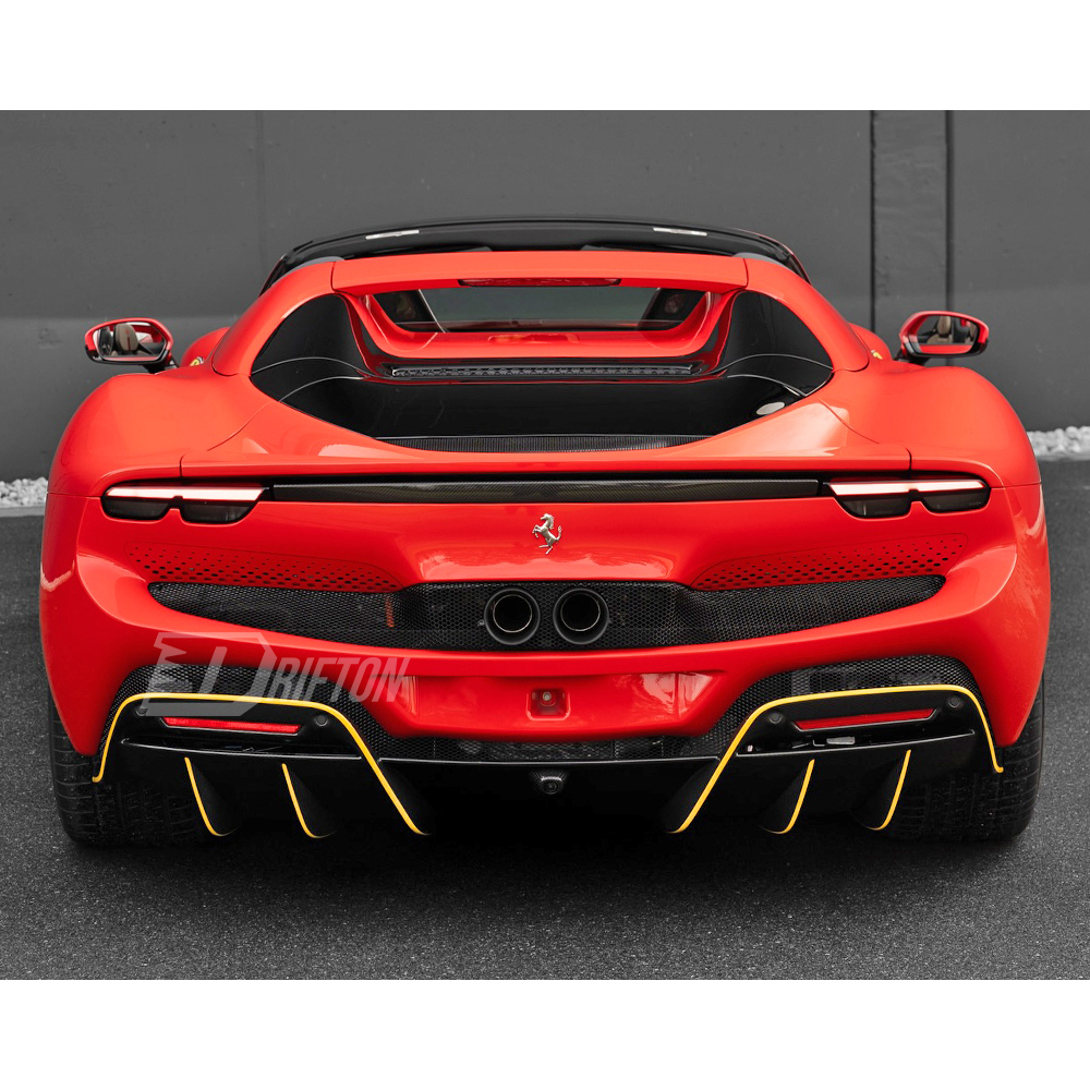 Novitec Style Dry Carbon Fiber Rear Spoiler Lower Lid For Ferrari 296 GTB & GTS 2021-2025