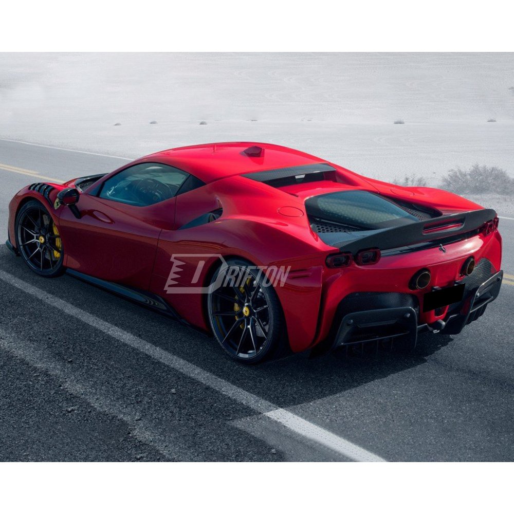 Novitec OEM Style Dry Carbon Fiber Roof Rear Spoiler Panel For Ferrari SF90 Stradale