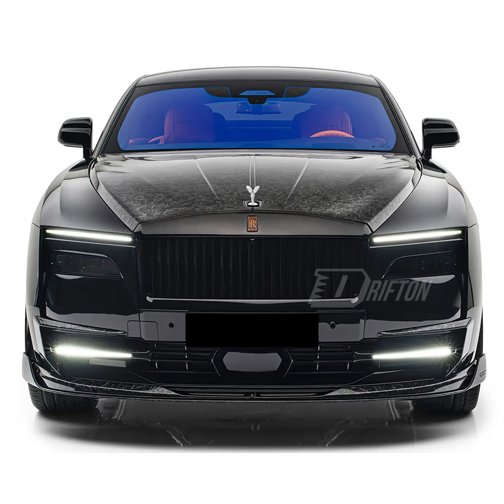 Mansory Style Dry Carbon Fiber Front DRL Daytime Running Lights Set For Rolls Royce Spectre