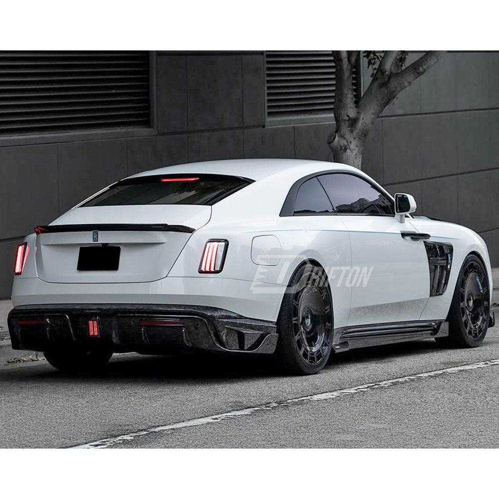 Mansory Style Dry Carbon Fiber Rear Trunk Spoiler Wing For Rolls Royce Spectre