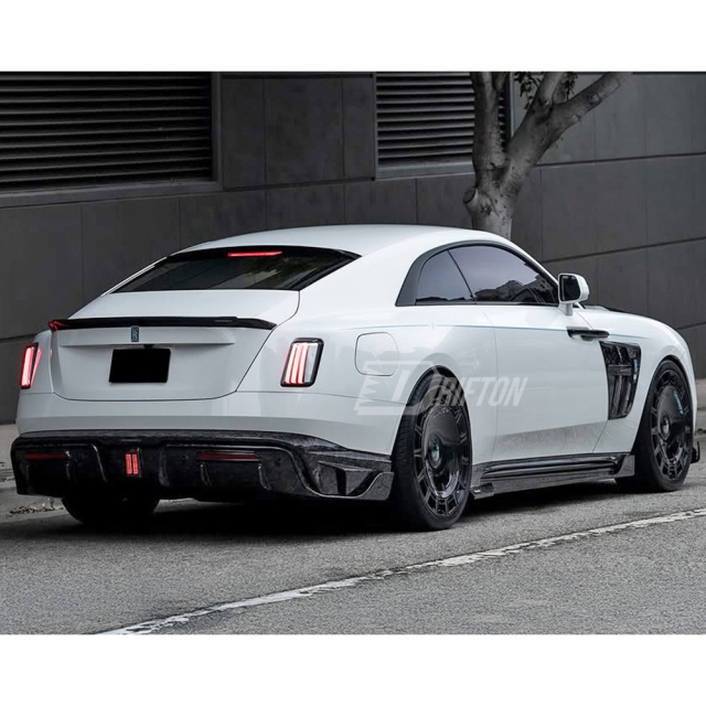 Mansory Style Dry Carbon Fiber Rear Trunk Spoiler Wing For Rolls Royce Spectre