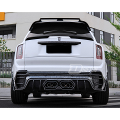 Mansory Ver.2 Style Conversion Body Kits For Rolls Royce Cullinan 2015-2028   (Partial Exposed Dry Carbon Fiber)（Center Exit Exhaust）