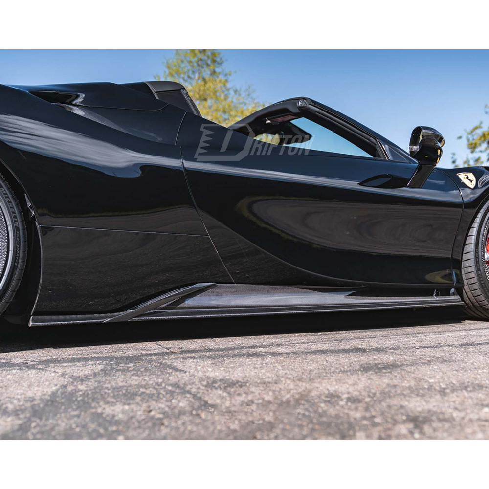 Novitec Style Dry Carbon Fiber Side Skirts For Ferrari SF90 Stradale & Spider