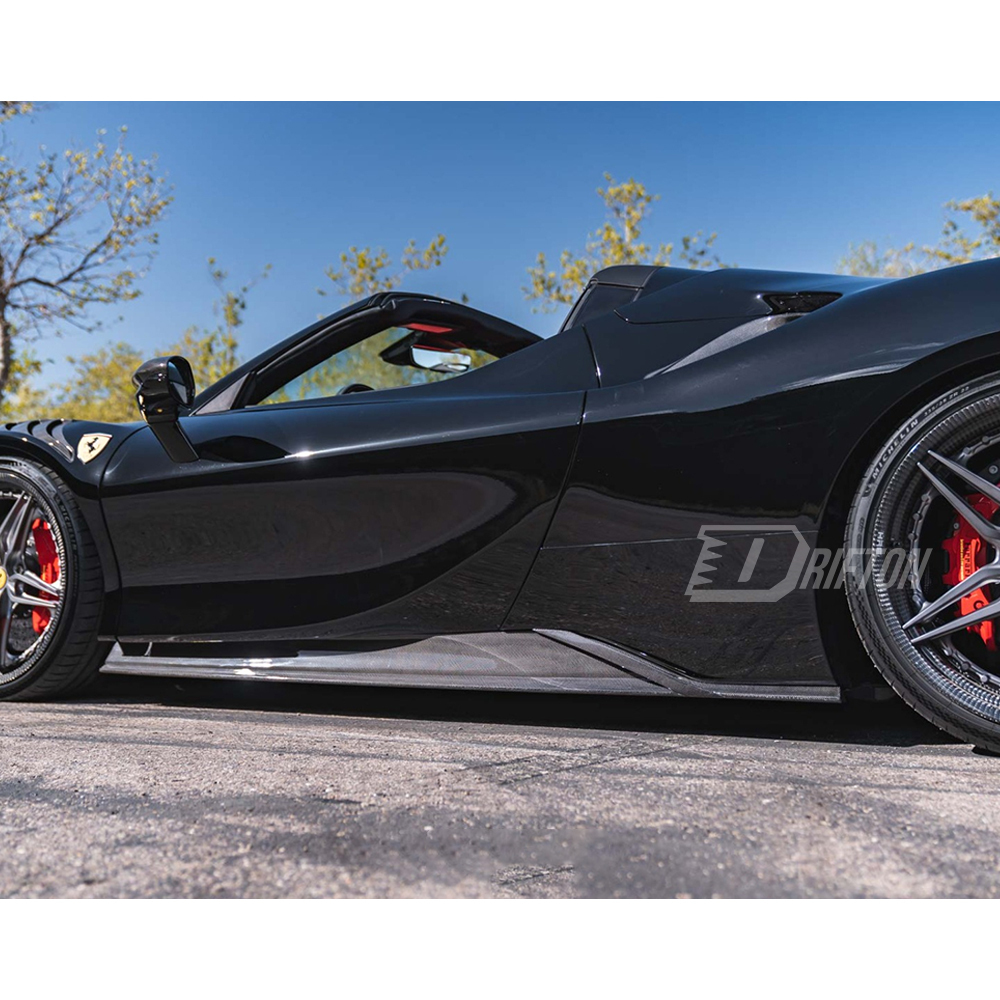 Novitec Style Dry Carbon Fiber Side Skirts For Ferrari SF90 Stradale & Spider