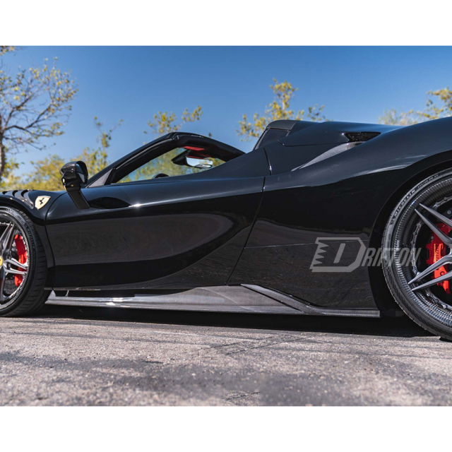 Novitec Style Dry Carbon Fiber Side Skirts For Ferrari SF90 Stradale & Spider