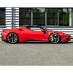 OEM Style Dry Carbon Fiber Side Skirts Trim Replacement For Ferrari SF90 Stradale & Spider