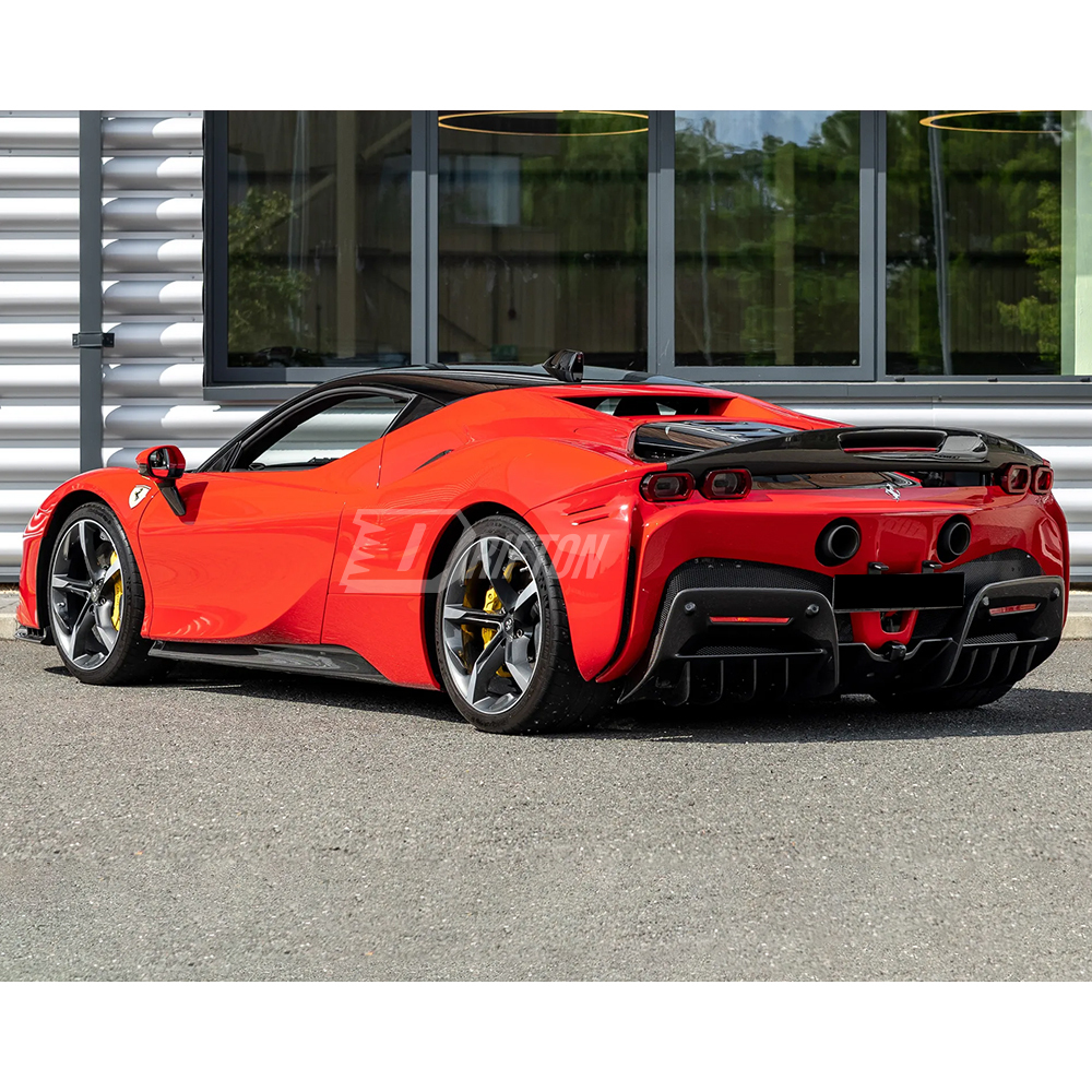OEM Style Dry Carbon Fiber Side Skirts Trim Replacement For Ferrari SF90 Stradale & Spider