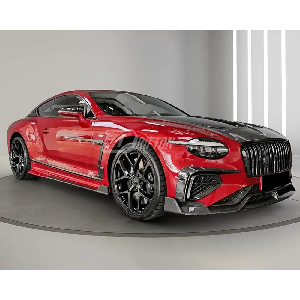 Mansory Style Dry Carbon Fiber Side Side Skirts For Bentley Continental GT & GTC 2025+