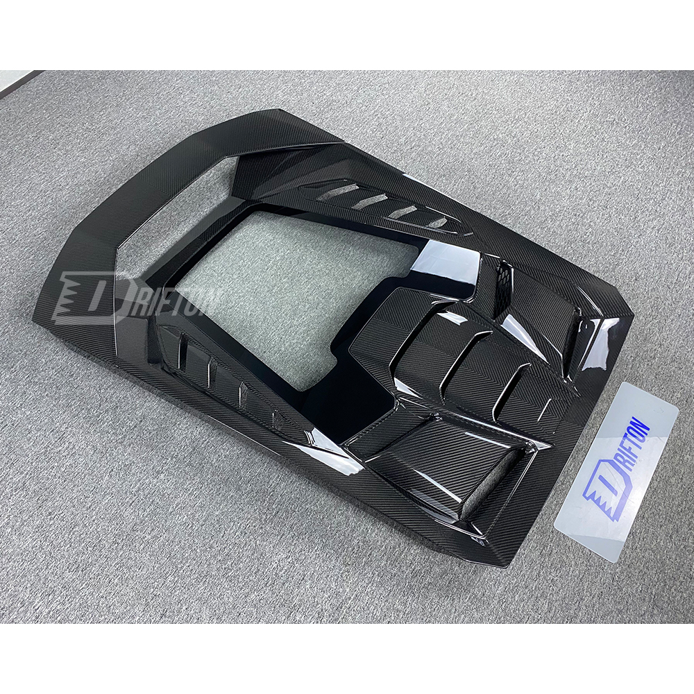 Tecnica Style Dry Carbon Fiber Rear Engine Cover For Lamborghini Huracan LP610 & LP580 & EVO & Tecnica 2014-2025