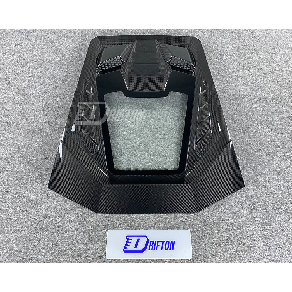 Tecnica Style Dry Carbon Fiber Rear Engine Cover For Lamborghini Huracan LP610 & LP580 & EVO & Tecnica 2014-2025