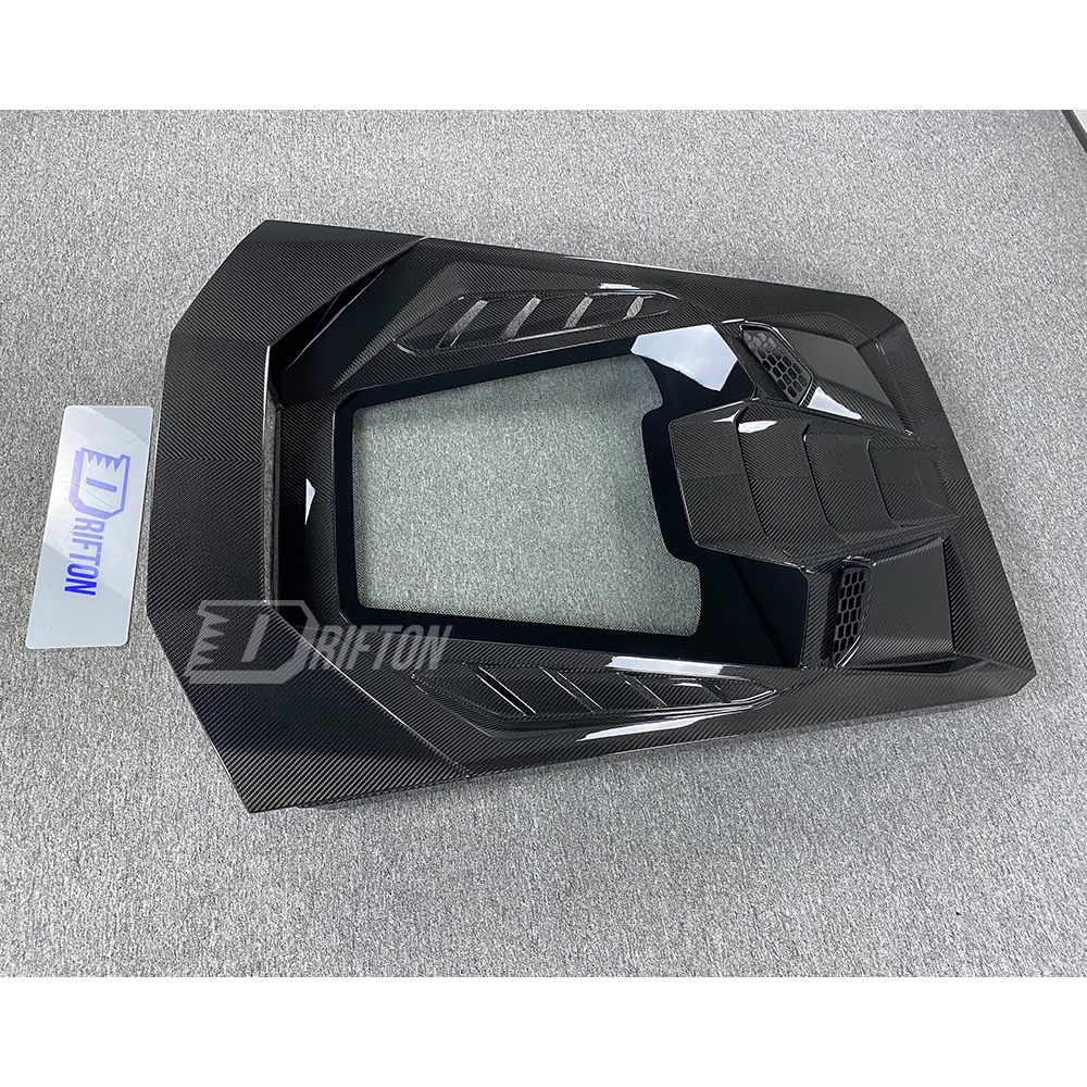 Tecnica Style Dry Carbon Fiber Rear Engine Cover For Lamborghini Huracan LP610 & LP580 & EVO & Tecnica 2014-2025