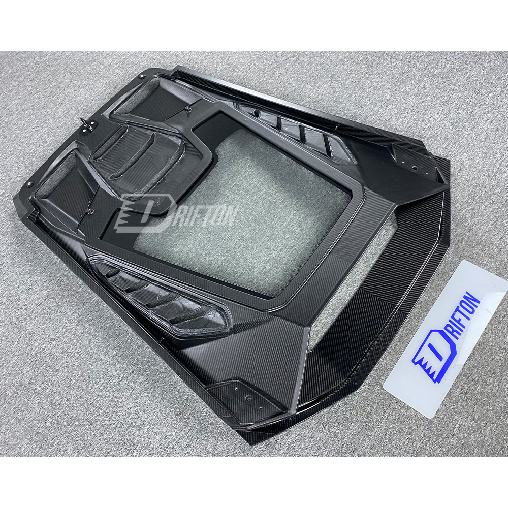 Tecnica Style Dry Carbon Fiber Rear Engine Cover For Lamborghini Huracan LP610 & LP580 & EVO & Tecnica 2014-2025
