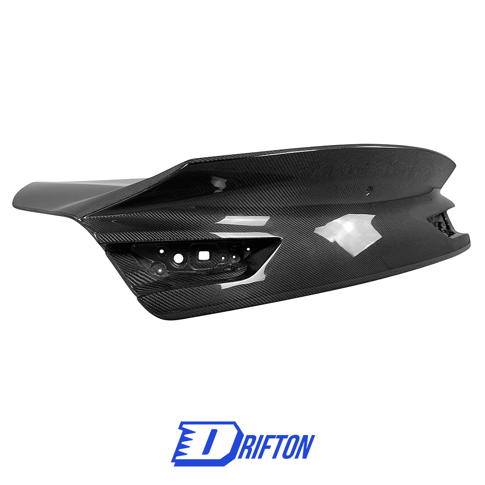 High Kick Style Carbon Fiber Rear Trunk Boot Lid For Infiniti Q60 2016-2022