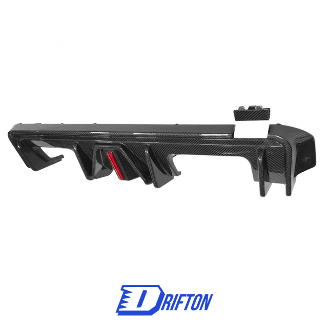 3D Brakelight Style Dry Carbon Fiber Rear Diffuser For BMW G80 G81 M3 G82 G83 M4 2020-2024