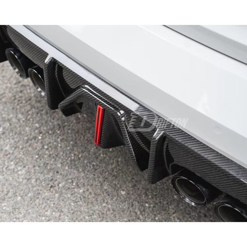 3D Brakelight Style Dry Carbon Fiber Rear Diffuser For BMW G80 G81 M3 G82 G83 M4 2020-2024