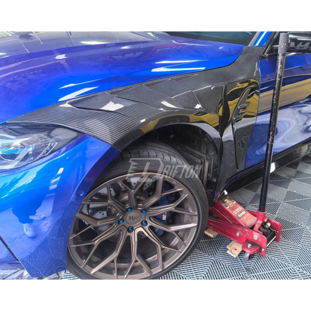 AE Style Dry Carbon Carbon Fiber Fender For BMW G80 G81 M3 2020-2024