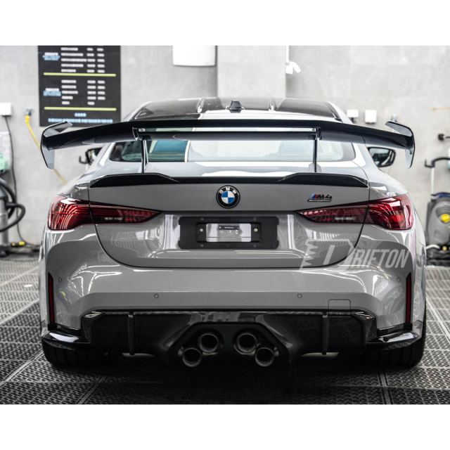 Adro V3 Style Dry Carbon Fiber Rear Spoiler GT Wing For BMW G82 M4 2020-2024