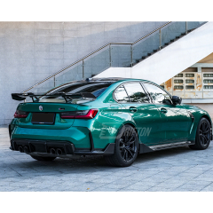 Double Deck PT Style Dry Carbon Fiber Rear Spoiler GT Wing For BMW G80 M3 G82 M4 2020-2024