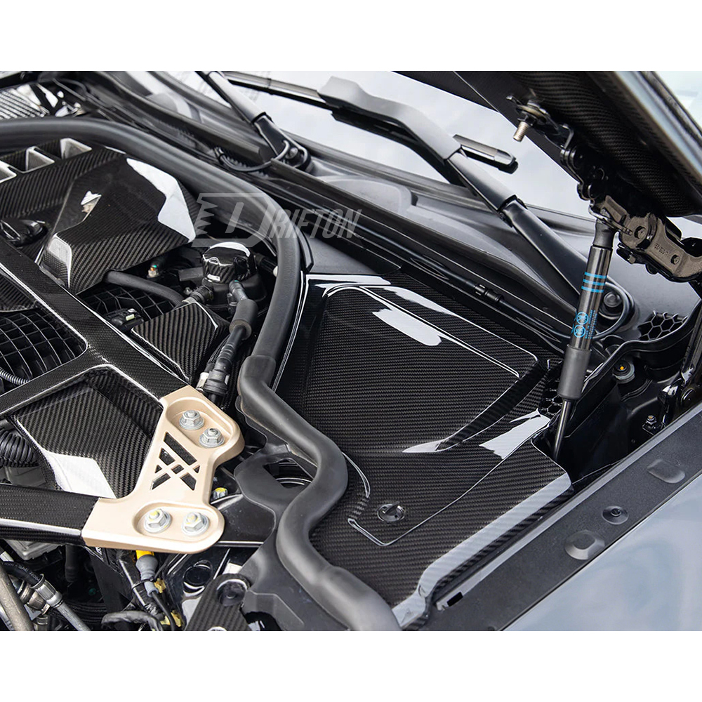 Dry Carbon Fiber Engine Bay Cowl Panel Top Grill Cover For BMW G80 G81 M3 G82 G83 M4 2020-2024