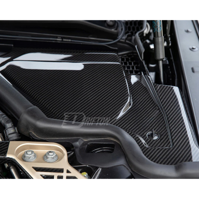 Dry Carbon Fiber Engine Bay Cowl Panel Top Grill Cover For BMW G80 G81 M3 G82 G83 M4 2020-2024