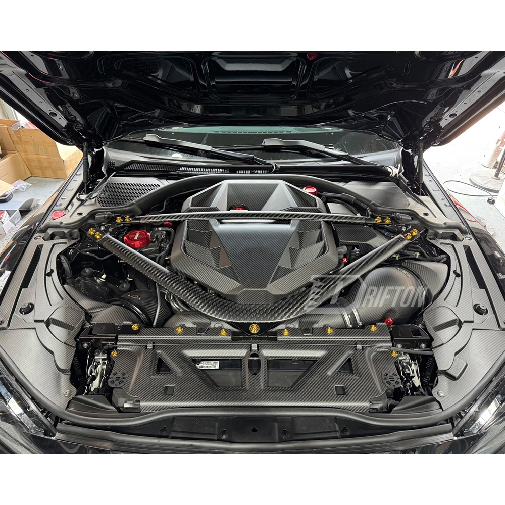 Dry Carbon Fiber Engine Bay Headlights Panels Cover For BMW G80 G81 M3 G82 G83 M4 2020-2024