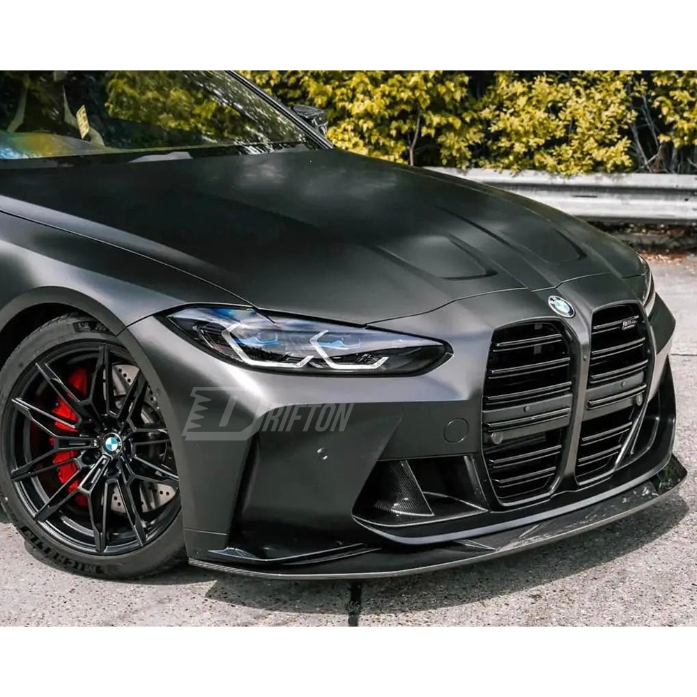 R44 MHC Style Dry Carbon Fiber Front Lip For BMW G80 G81 M3 G82 G83 M4 2020-2024