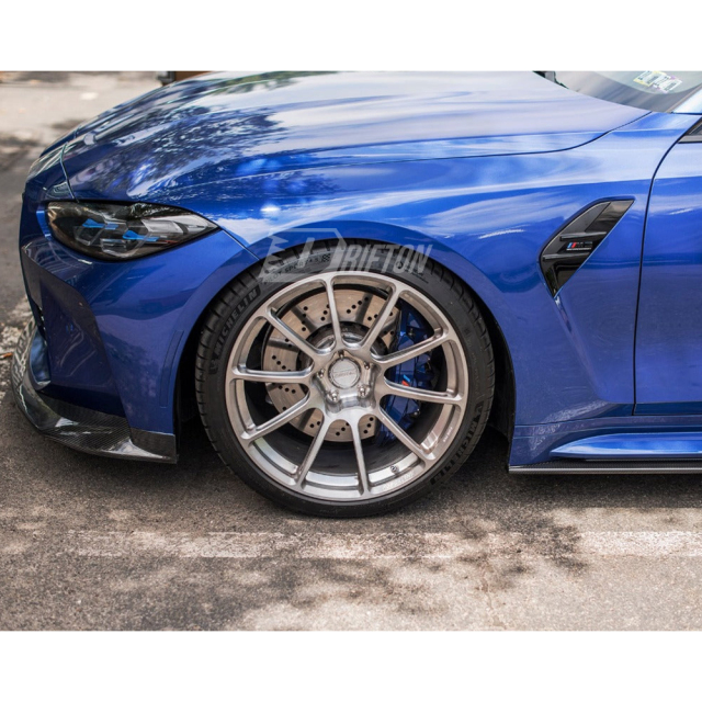 R44 MHC Style Dry Carbon Fiber Side Skirt Underboard Extensions For BMW G80 G81 M3 2020-2024