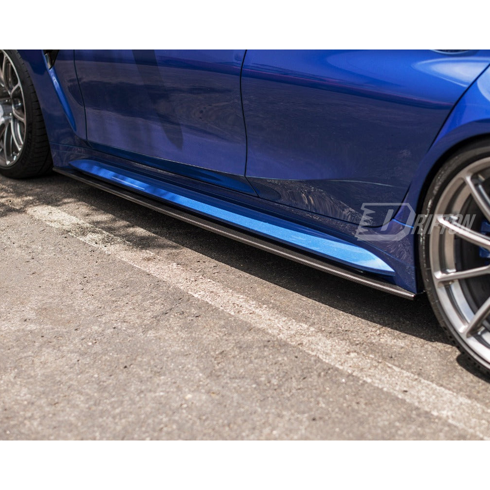 R44 MHC Style Dry Carbon Fiber Side Skirt Underboard Extensions For BMW G80 G81 M3 2020-2024