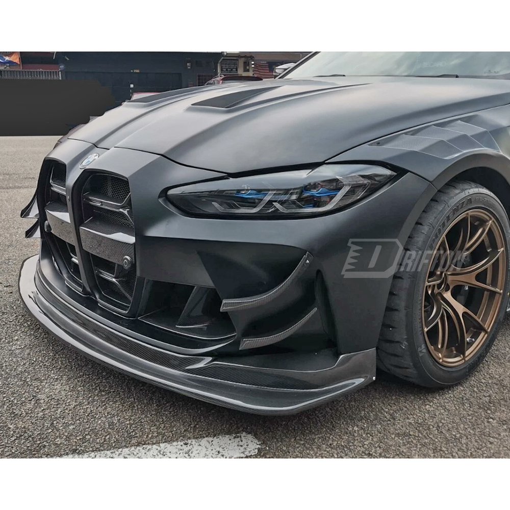 GT4 Style Dry Carbon Fiber Front Lip For BMW G80 G81 M3 G82 G83 M4 2020-2024