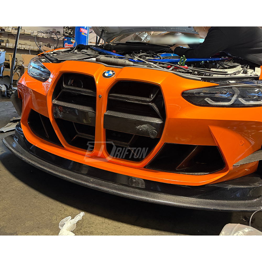 GT4 Style Dry Carbon Fiber Front Lip For BMW G80 G81 M3 G82 G83 M4 2020-2024