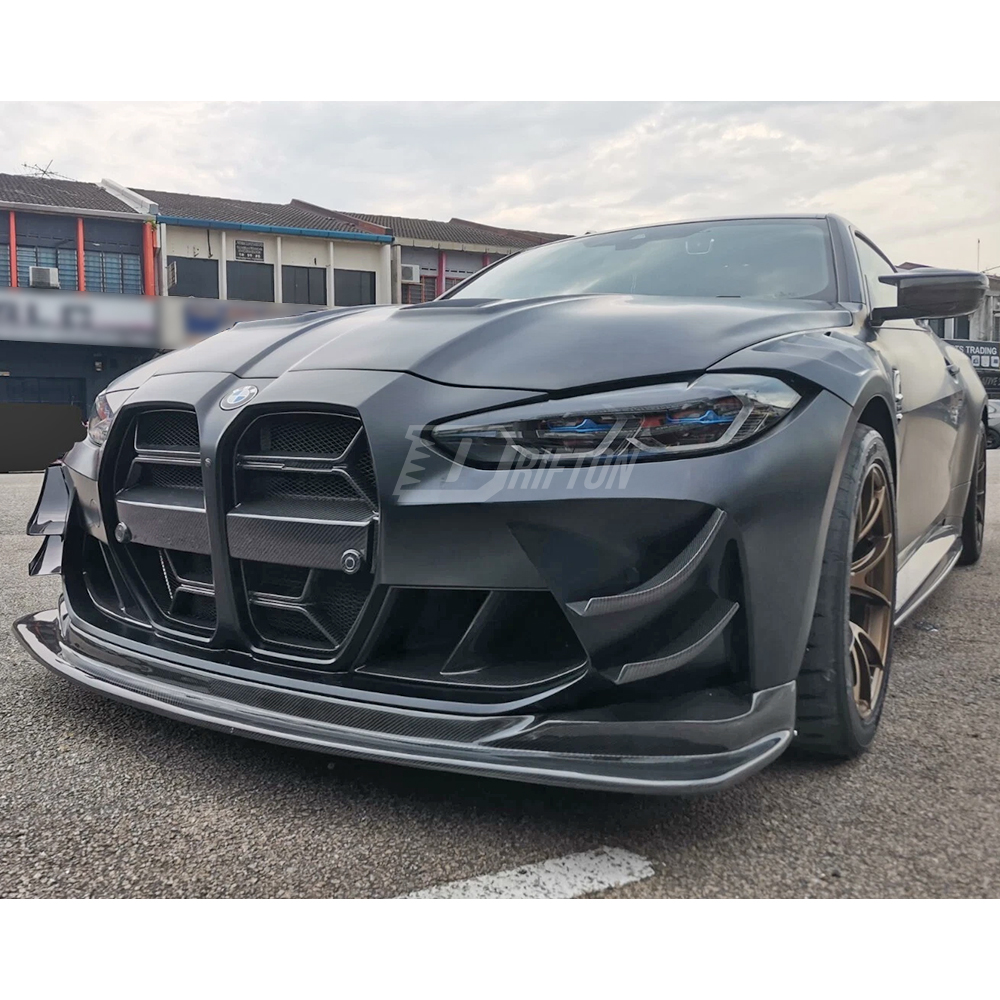 GT4 Style Dry Carbon Fiber Front Lip For BMW G80 G81 M3 G82 G83 M4 2020-2024