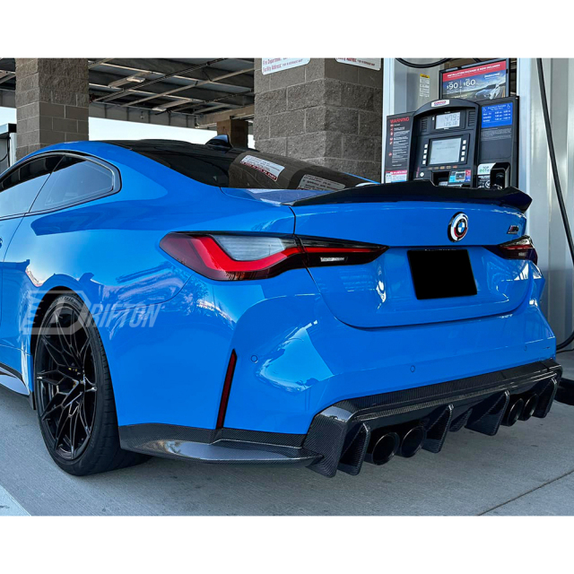 3D Style Dry Carbon Fiber Rear Diffuser For BMW G80 G81 M3 G82 G83 M4 2020-2024