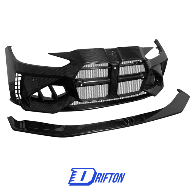 Adro V1.5 Style Dry Carbon Fiber Front Bumper For BMW G80 G81 M3 G82 G83 M4 2020-2024
