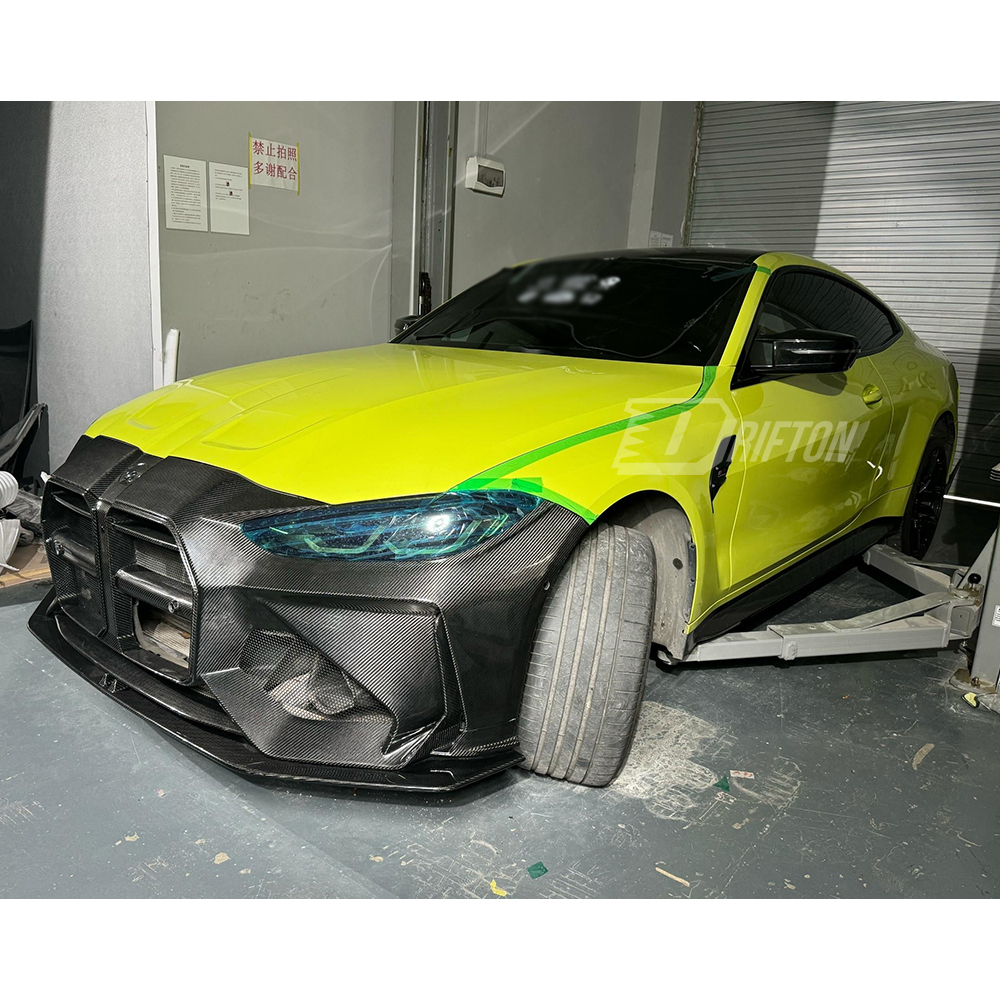 Adro V1 Style Dry Carbon Fiber Front Bumper For BMW G80 G81 M3 G82 G83 M4 2020-2024