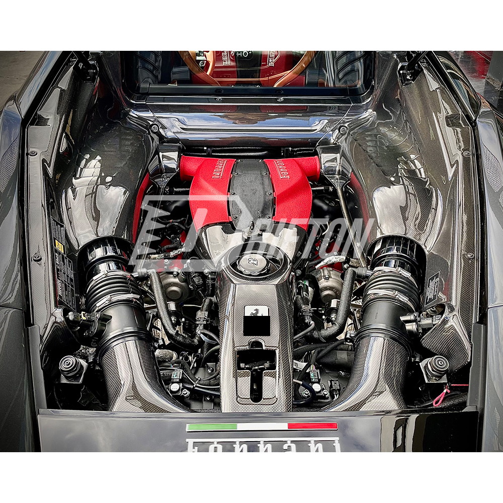 Dry Carbon Fiber Engine Bay Cover For Ferrari 488 GTB 2015-2018