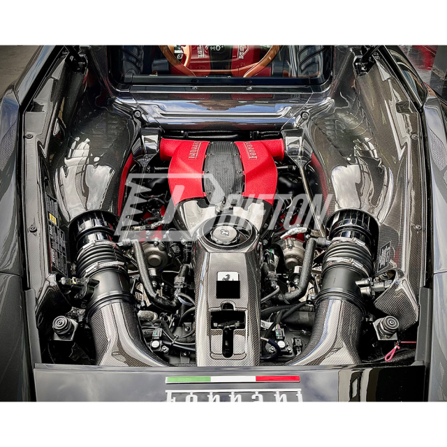 Dry Carbon Fiber Engine Bay Cover For Ferrari 488 GTB 2015-2018