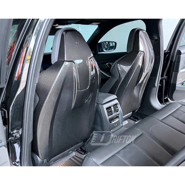 Dry Carbon Fiber Interiors Kits Seat Back Panels Set Cover For BMW G80 G81 M3 G82 G83 M4 2020-2024