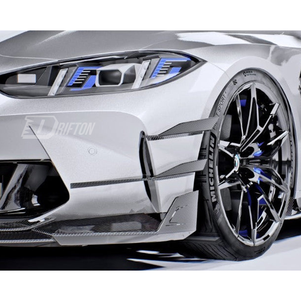CMST V2 Style Dry Carbon Fiber Front Canards For BMW G80 G81 M3 G82 G83 M4 2020-2024