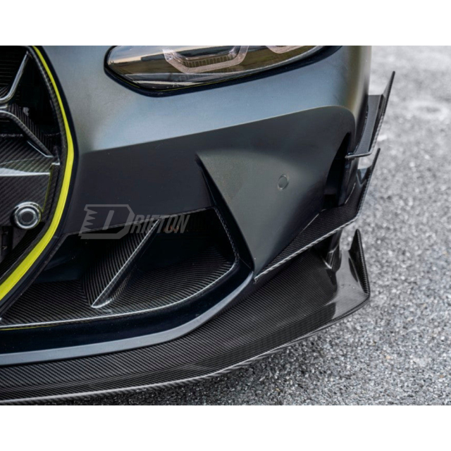 CMST V2 Style Dry Carbon Fiber Front Canards For BMW G80 G81 M3 G82 G83 M4 2020-2024
